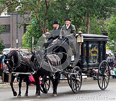 Old Horse Drawn Funeral Carriage Editorial Stock Photo