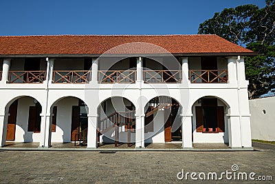 Old hospital building in fort Galle, Sri Lanka Stock Photo