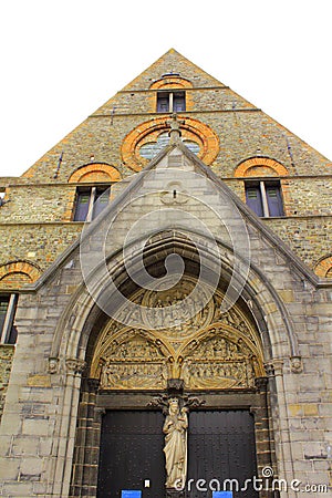 Old hospital entrance Bruges Belgium Stock Photo