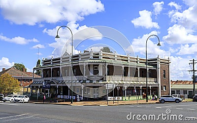 Uralla Old Buildings at the Turn of the Century Editorial Stock Photo