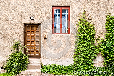 Old house facade Stock Photo