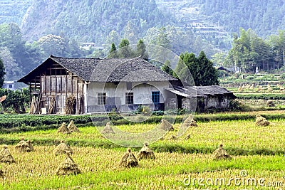 Old house in the farm Stock Photo