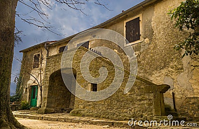 Old House in GroÅ¾njan, Istria Stock Photo