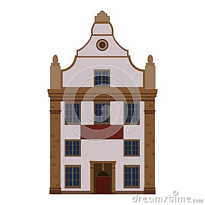 Old house, home, building, facade, Europe, medieval tradition. European architectural style. Vector illustration Vector Illustration