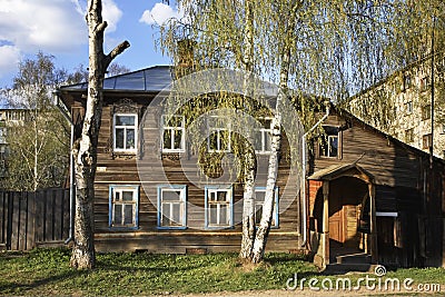 Old house in Kimry. Tver Oblast. Russia Stock Photo