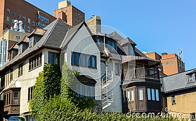 Old House in Montreal downtown Stock Photo