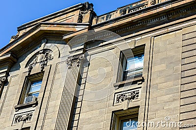 Old House in Montreal downtown Stock Photo