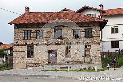 An old house in the village of Bania Banya near town of Razlog Editorial Stock Photo