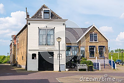 Old house and warehouse in Oud-Beijerland, Netherlands Editorial Stock Photo