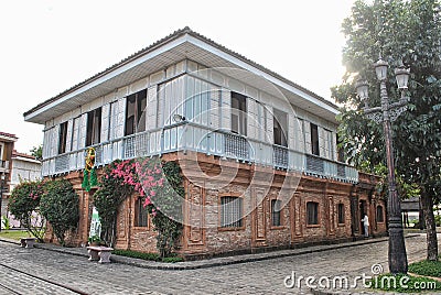 Old house of a wealthy family in the Philippines during the Spanish colonial era. Editorial Stock Photo