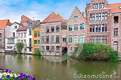 Canal in Gent Stock Photo