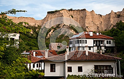 Old houses Melnik, Bulgaria Stock Photo