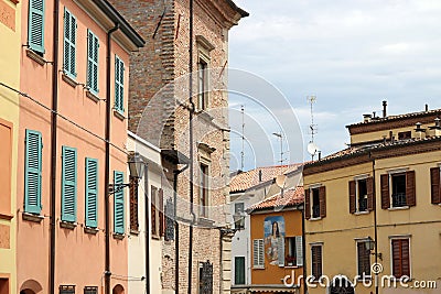 Old houses Rimini Italy Editorial Stock Photo