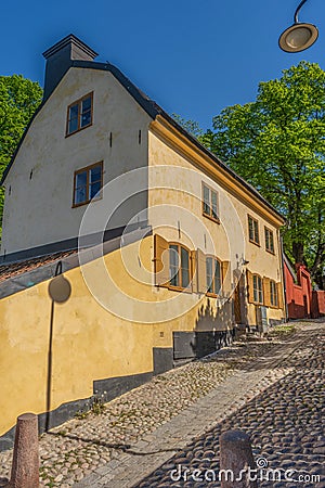 Old houses in Stockholm. Sodermalm district. Sweden. Stock Photo