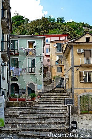 The old town of Campagna. Editorial Stock Photo