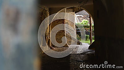 Old hut in Sibiu, Transylvania, Romania Stock Photo