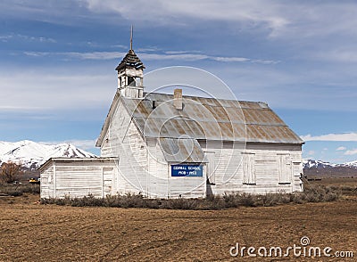 Old Idaho School House Stock Photo