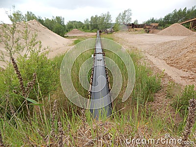 Old industrial plant for mining gravel Stock Photo