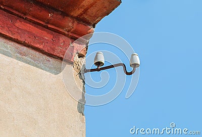 Old insulators Stock Photo