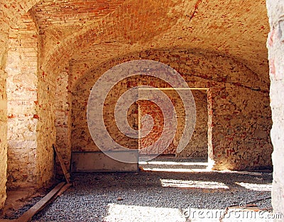 Old interior under reconstruction Stock Photo