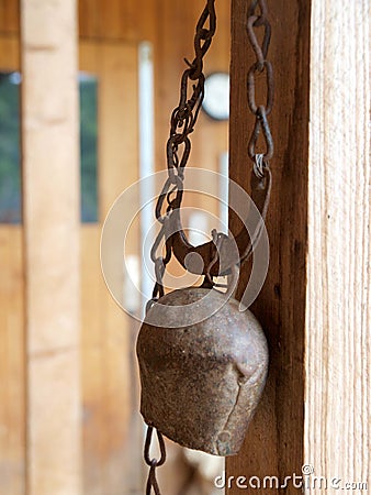 Old iron cowbell Stock Photo