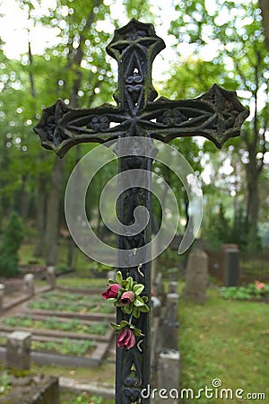 Old iron cross Stock Photo