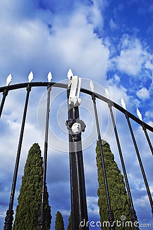 Old iron gate Stock Photo