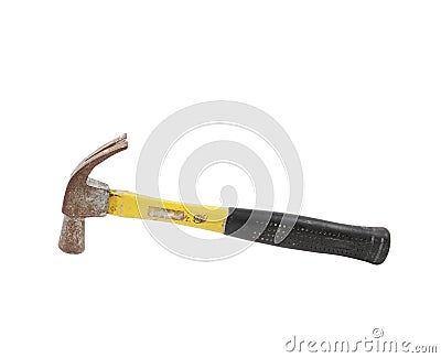 Old Iron hammer isolated on a white Stock Photo