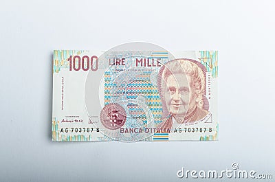 Old Italian banknotes, money Stock Photo