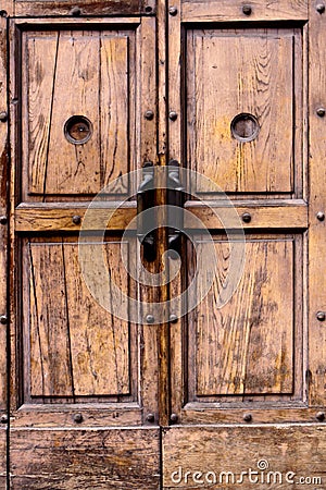 Old Italian door. Stock Photo