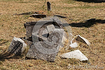 Old Italians Cemetery in Buje, Croatia Stock Photo