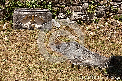 Old Italians Cemetery in Buje, Croatia Stock Photo