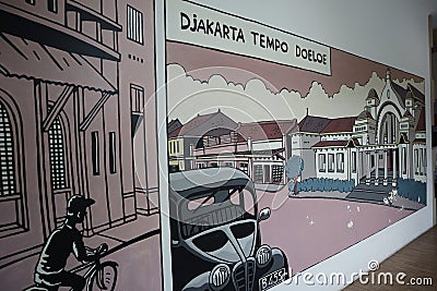 Old Jakarta caricature images Editorial Stock Photo