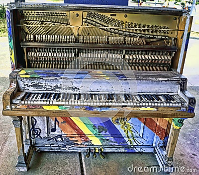 Old Jazz Piano Stock Photo