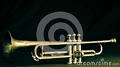 Beautiful the jazz trumpet of the 30s Stock Photo