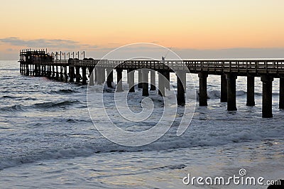 Old jetty in Swakopmund Namibia Stock Photo