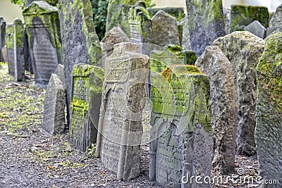 Old Jewish Cemetery Josefov, Prague, Czech Republic Editorial Stock Photo