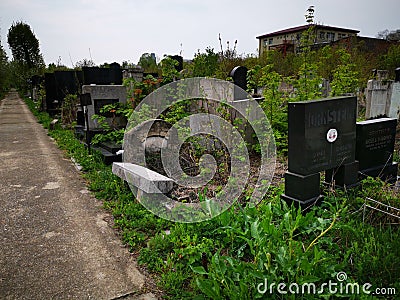 Old Jewish Cemetery Philanthropy in Bucharest, Romania Editorial Stock Photo