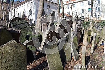 Old Jewish Cemetery, Prague Stock Photo