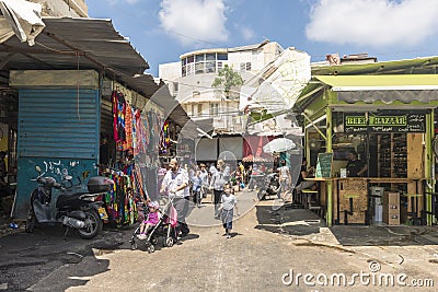 Old Jewish grocery market Streets and houses in Tel Aviv Editorial Stock Photo