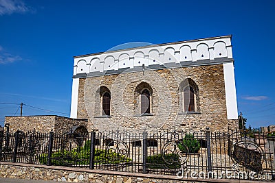The old Jewish synagogue in the city of Satanov Stock Photo