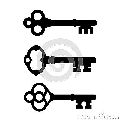 Old key icon Vector Illustration