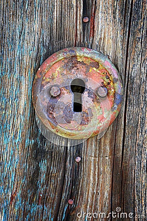 Old keyhole Stock Photo