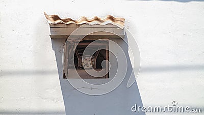 Old kitchen exhaust fan Stock Photo