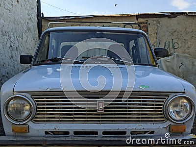 An old Lada car, nicknamed `Penny` Editorial Stock Photo