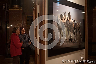 Old ladies at a museum Editorial Stock Photo