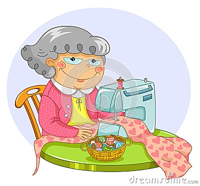Old Lady Sewing Royalty Free Stock Photos - Image: 38682978