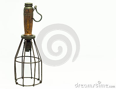 Old lamp isolated on white background Stock Photo