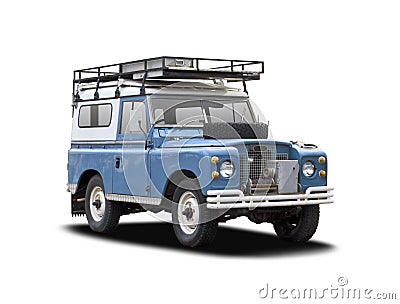 Land Rover isolated on white Stock Photo