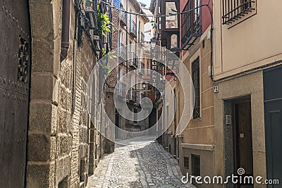 Old lane of the old city of Toledo Editorial Stock Photo